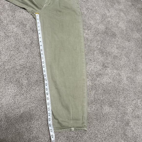 Pilcro The Breaker Barrel Leg Jeans Sz 27 Green Relaxed Pants Anthropologie - Picture 6 of 8